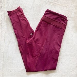 Berry coloured Lululemon leggings